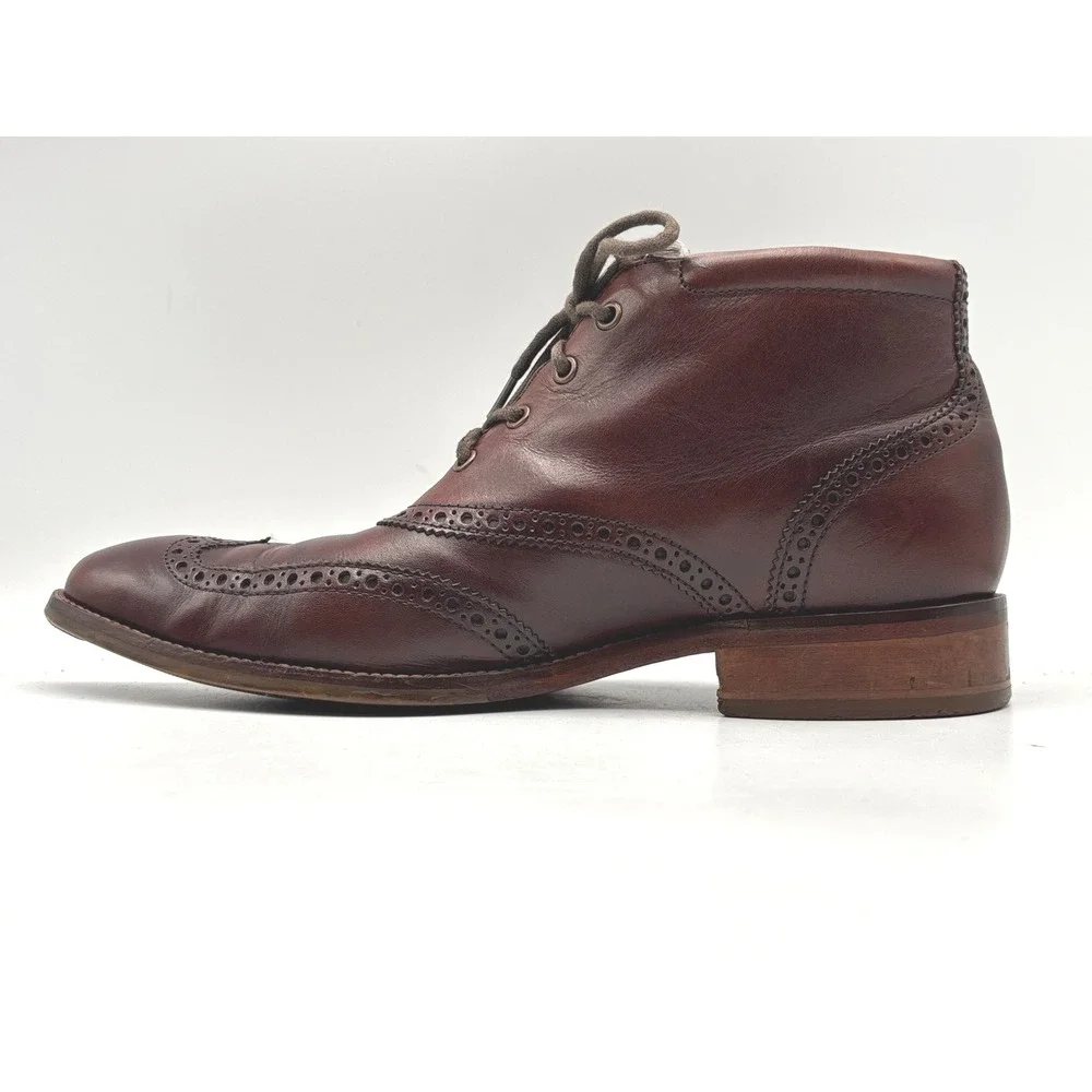 Cole Haan Mens Brown Leather Wingtip Brogue Chukka Boots C11053 Size 8.5 M